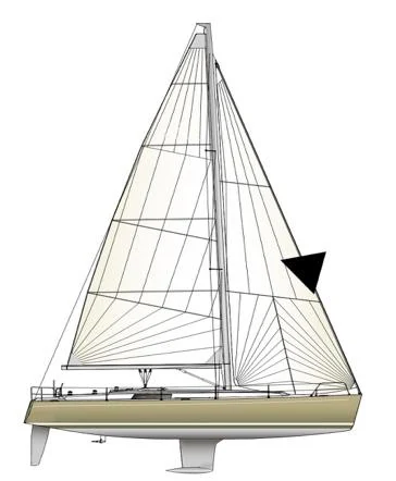 Figura ufficiale della domanda (Fanali e segnali diurni): Siamo in navigazione diurna a bordo della nostra imbarcazione quando rileviamo un'unità che presenta un cono disposto come in figura a fianco: cosa indica questo segnale?
