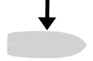 Figura ufficiale della domanda (Nomenclatura delle parti principali dello scafo): La freccia verso l'unità rappresentata in figura a fianco indica il: