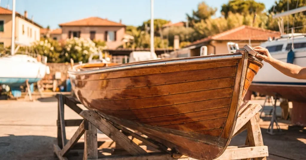 manutenzione barca in legno